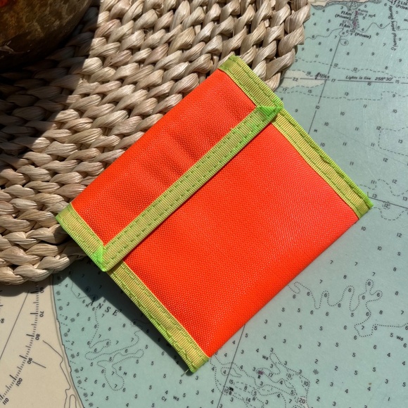 Vintage 90s Mary Neon Velcro Wallet / Pouch / Pocket - Picture 2 of 3